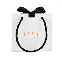 Sacs cadeaux en papier kraft écologiques avec poignée en ruban, personnalisés avec logo, pour l'emballage des bougies