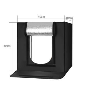 Mini boîte à photos portable de 40cm, tente de prise de vue assemblée en studio, cube de lumière douce à LED avec arrière-plans de photographie - Product Image 1