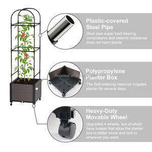 Système de jardinage réutilisable, cage à tomates auto-arrosante surélevée, bac à jardin surélevé, jardinière avec roues - Product Image 3