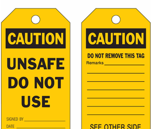 Ngăn ngừa tai nạn tái sử dụng tag 3 \ "Chiều rộng x 6 \" Chiều cao unrippable Đen/Đỏ Vinyl Trắng 'nguy hiểm chướng ngại vật tag' bao bì nhãn - Product Image 1