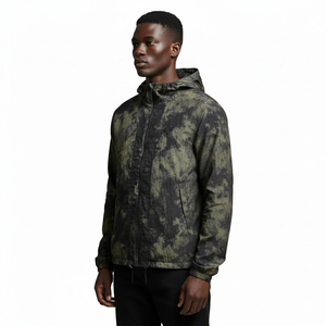 TOPSHOW Vente en gros <span class=keywords><strong>Veste</strong></span> <span class=keywords><strong>de</strong></span> <span class=keywords><strong>chasse</strong></span> coupe-vent en nylon camouflage personnalisée, <span class=keywords><strong>veste</strong></span> <span class=keywords><strong>de</strong></span> course légère zippée pour hommes - Product Image 2