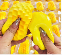 Jouets anti-stress mignons en forme d'arachide jaune Kawaii, jouets anti-stress en PU souple Rednote, jouets anti-stress en forme d'arachide pour enfants, cadeau
