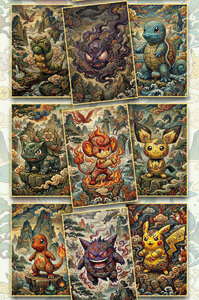 Cartes à collectionner Pokémon TCG en chinois simplifié, personnalisées, culturelles chinoises, non officielles, fan art, boîtes mystères, jouets en gros - Product Image 5