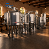 Équipement de brasserie industrielle certifié CE PED Tonsen 2000L 5000L, ensemble d'équipement en acier inoxydable 304 316, système de brassage pour usine