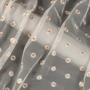 Tulle Net Jacquard thêu vải nhiều màu Polyester lưới Wedding Dress Tulle in
