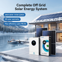 Système d'énergie solaire hors réseau 11 kW 3 kW, système d'énergie solaire domestique, système de panneaux solaires 6 kW 22 kW, panneaux solaires pour l'énergie