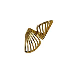 Fashion <b>Rings</b> PVD Gold Plated 316L Stainless Steel Sustainable Resistant Modern Design <b>Statement</b> Jewelry - Product Image 1