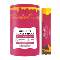 Bâtonnets de miel naturel Shilajit, miel de l'Himalaya, Shilajit, équilibre hormonal et énergie, saveur fraise, complément alimentaire à base de plantes