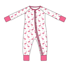 Discount Maximum Custom Organic Bamboo Clothing Zip Baby Rompers Wholesale Baby Boy's And Girls' Summer Baby Rompers