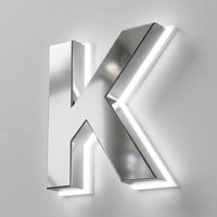 Letras 3D con Retroiluminación LED Personalizadas, Acero Inoxidable, IP65 Impermeable, Multicolor, Colgantes/Para Montar en Pared, para Empresas