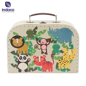 Caja de regalo de maleta Vintage personalizada de fábrica, estuche de viaje de lujo, Maleta de papel hecha a mano de recuerdo - Product Image 1