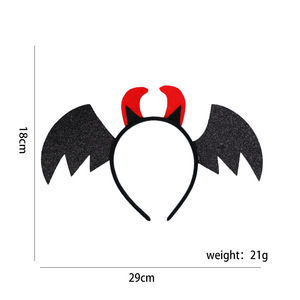 Fascia per capelli Halloween con cartone animato piccolo <span class=keywords><strong>diavolo</strong></span> <span class=keywords><strong>accessori</strong></span> transfrontalieri alla moda per feste e festival per bambini - Product Image 6