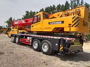 Grue mobile tout-terrain Sany STC800 d'occasion de haute qualité et en bon état, 80 tonnes, avec moteur, boîte de vitesses et moteur électrique pour travaux de construction - Product Image 2