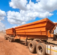 Prix d'usine, excellent état, remorques Superlink à benne latérale 2+2 essieux, 4 essieux, 70 tonnes, vente chaude pour le Mozambique
