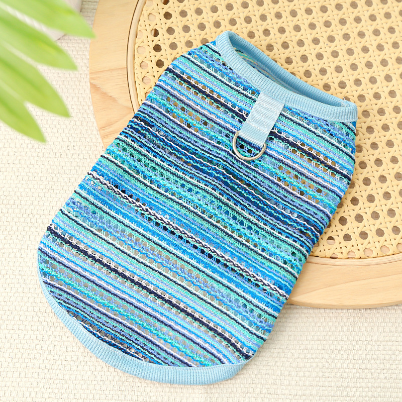 Gilet découpé bleu