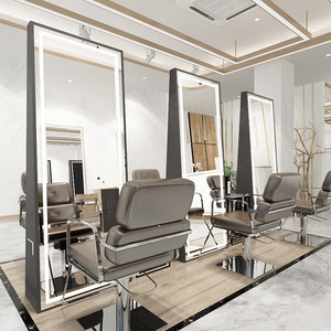 Espejo de Salón Meientai con Luces LED, Espejo de Pared para Peluquería, Estación de Espejo de Pared para Salones de Belleza con Luces LED - Product Image 3