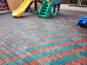 طوب رصف مطاطي مضاد للانزلاق ، طوب أرضيات مطاطي متين لصالة اللياقة البدنية من EPDM ، مركز اللياقة البدنية - Product Image 6