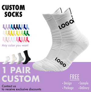 2024 Cmax Chất Lượng Cao Jacquard Dệt Grip Bóng Rổ Vớ Tất Cả Các Loại Crew Vớ Ống Biểu Tượng Tùy Chỉnh Thoải Mái Dưới Biểu Tượng Mùa Xuân - Product Image 1