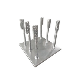 Custom Made Embedded Parts For Curtain Wall Hot Dip Galvanized Steel Plate With Rebar 7563 - Product Image 1