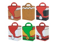 New Christmas square Candy Box Hand-held Christmas Handbag Wedding Candy Box Gift Paper Box in Stock
