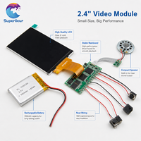 Componentes de Hardware para Pantalla TFT al por Mayor, Interfaz USB, Batería de Litio Recargable de 3.7V, Módulo de Video Delgado de 2.4 Pulgadas