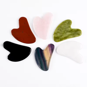 Benutzer definiertes Logo Weiß Jade Nephrit Dunkelgrün Obsidian Gesicht Körper <span class=keywords><strong>massage</strong></span> Werkzeug Gua Sha Stein - Product Image 4