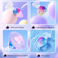 Masturbateur pour hommes et femmes, plug anal en silicone liquide pour adultes avec design fileté et tête ronde, jouet sexuel érotique SM pour le sexe anal