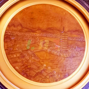 Mural de Relieve de Madera Libit, Escénico, Tradicional, Rectangular, Personalizado, para Exposiciones de Arte y Museos - Product Image 3