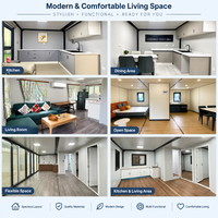 Villas de luxe en conteneurs d'acier, maisons modulaires préfabriquées, installation rapide, cabanes de vacances mobiles pour hôtels et parcs de loisirs