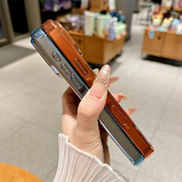 Funda Magnética para Teléfono con Cristal de Cámara Electrochapado Original para iPhone 17 16 15 14 Pro Max, Cubierta Trasera Texturizada con Lente Láser Convertida