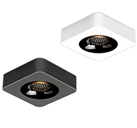 Plafonnier LED moderne en aluminium, rond ou carré, ultra-fin, blanc ou noir, spot encastré ou en saillie pour projets commerciaux