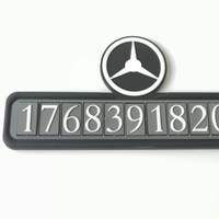 Plaque de numéro de téléphone personnalisée pour voiture avec adhésif 3M, antidérapante, durable, étanche, pour volant, bureau, stationnement, affichage de contact
