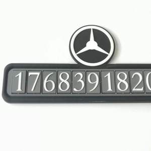 ป้ายทะเบียนรถแบบกำหนดเองพร้อมกาว 3M กันลื่น ทนทาน กันน้ำ สำหรับติดตั้งบนแผงหน้าปัดรถยนต์ แสดงหมายเลขโทรศัพท์ขณะจอดรถ - Product Image 4