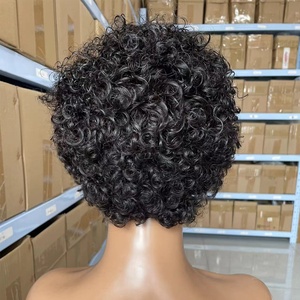 Perruque 100% <span class=keywords><strong>cheveux</strong></span> humains brésiliens faits à la main <span class=keywords><strong>de</strong></span> haute qualité, adaptée aux coupes <span class=keywords><strong>de</strong></span> <span class=keywords><strong>cheveux</strong></span> des femmes noires, confortable et durable - Product Image 4
