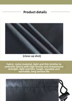 Sac de rangement pour piquets de tente en Oxford 210D imperméable avec cordon de serrage, résistant aux déchirures, grande taille, pochette organisatrice pour camping, accessoires de plein air, noir