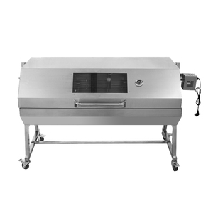 Factory Custom Flaming <strong>Coals</strong> <strong>Barbeque</strong> Master <strong>Gas</strong>/Charcoal Spit Roaster with Lid - Product Image 5