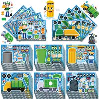 Feuilles d'autocollants imperméables pour sacs de fête d'enfants, jouets décoratifs amovibles, 24 pièces, bricolage