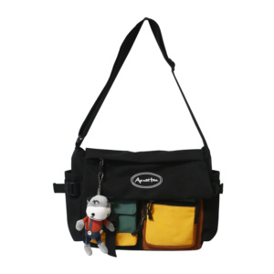 Nuevo Bolso Bandolera de Nailon con Bloques de Color, a la Moda, Impermeable, Antirrobo, con Diseño de Contraste, para Uso Casual - Product Image 1