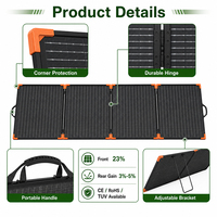 Panneau solaire pliable bifacial 400W, panneau solaire portable imperméable ETFE 24V pour station d'alimentation, camping-car, camping, vente en gros OEM