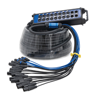 Cable de Audio Multicore Accuracy Pro Audio BSB0404 XLR, Cable Snake de 8 Canales con Caja de Escenario