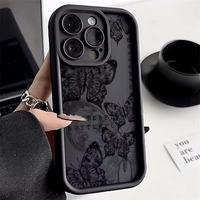 Coque de téléphone portable antichoc de luxe à impression plate papillons, en promotion, pour iPhone 18 17 16 15 Pro Max 14 13 12 11 X