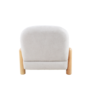 Fauteuil d'appoint moderne en tissu avec pieds en bois massif, sans accoudoirs, pour salon, appartement, mobilier de maison