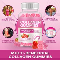 Gummies de Collagène Hydrolysé Premium OEM/ODM pour la Beauté, Éclaircissantes, avec Biotine et Vitamine C pour les Cheveux et la Peau, Véganes pour Adultes, 180g, Complément Alimentaire