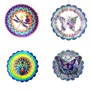 Carillon éolien en métal 3D pour la décoration de <span class=keywords><strong>jardin</strong></span> en extérieur, sublimation, carillon éolien en métal de 12 pouces pour la cour et <span class=keywords><strong>le</strong></span> <span class=keywords><strong>jardin</strong></span> - Product Image 2