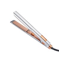 Lisseur en céramique de qualité supérieure, chauffage rapide PTC, écran LCD 80-230 ℃ Arrêt automatique, 360° °   Lisseur de cheveux à double tension avec cordon rotatif pour la maison et le salon