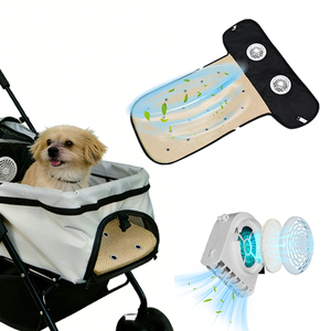 Alfombrilla Refrigerante para Carrito de Mascotas con Ventiladores Dobles, Alfombrilla Refrigerante para Exteriores con Alimentación USB, 3 Velocidades Ajustables, Refrigeración para Verano - Product Image 5