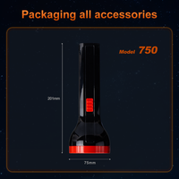 WOSEN Senter LED Ringan Tahan Air AA Isi Ulang USB ABS Multifungsi Ultra Terang 1000+ Lumen Jarak Sinar 1000M untuk