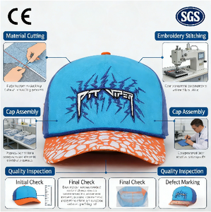 Бейсболка-пятипанелька без структуры на заказ, с вышитым логотипом, хлопковым шнурком и изогнутым козырьком, производство Китай, фабрика Цзиньчжоу, быстрое производство, низкий MOQ - Product Image 4