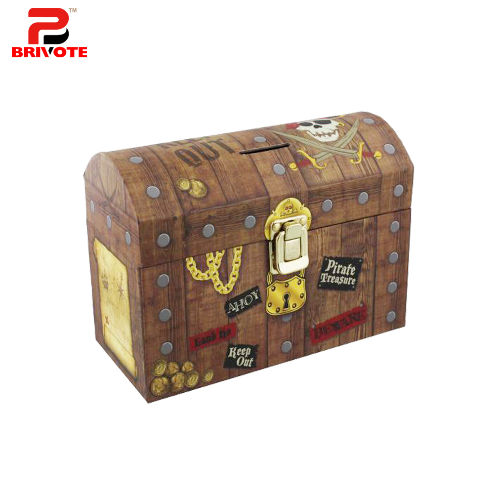 Retro Transparent Pirate Box Lightweight Plastic Treasure Box