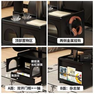 Height Adjustable Folding Coffee <b>Table</b> Athens Black Oval Desktop With Storage For Living Room <b>Sofa</b> <b>Side</b> <b>Table</b> - Product Image 4
